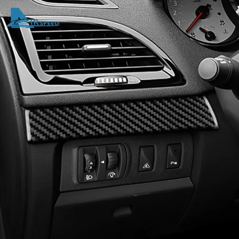 Real Soft Carbon Fiber Sticker For Renault Fluence Megane RS 2009 2010 2011 2012 2013 2014 LHD RHD trument Panel Strip Trim