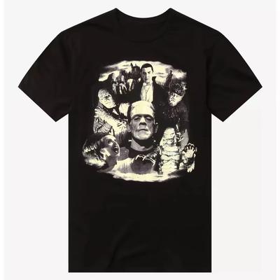2025 Summer Hot New Arrive Style Rock Rebel Universal Monsters Dark Style T-Shirt Tops Men Women Cotton Breathable Fashion Tops