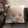 Jean Cute Cute Genshin Impact Cushion Cover Natural Linen Organic Fabric DoubleSided Printing Sofa Home Decor Gift Pillow Case