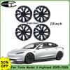 ZFX1 For Model 3 Highland 2026 2025 4PCS Wheel Covers Hubcaps, 19 Inch,Gloss Black Aero Covers, Accessories Upgrade Replacement