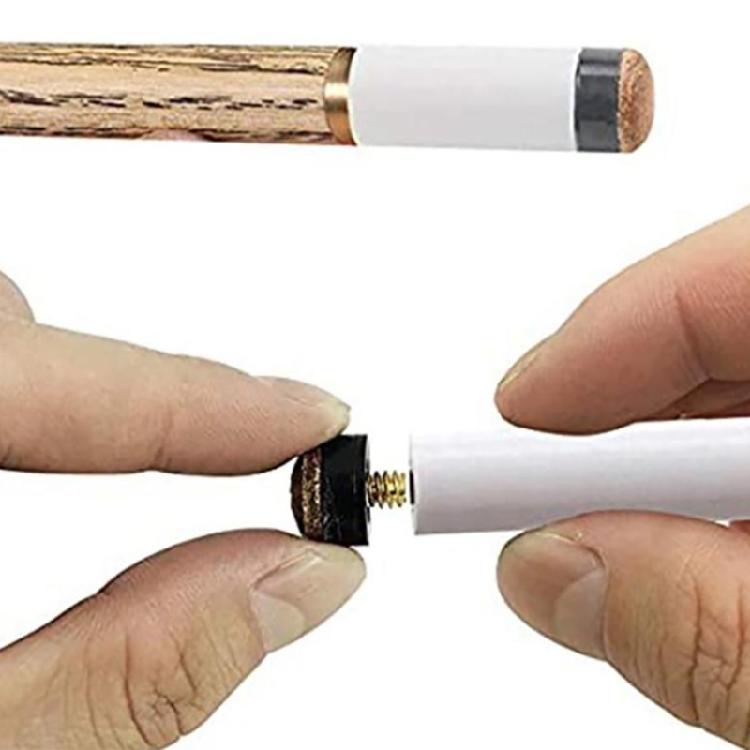 10 Stück Billard Einschraubbare Queue-Spitze Schaft Reparaturwerkzeug Hartleder Pool Queue Spitze