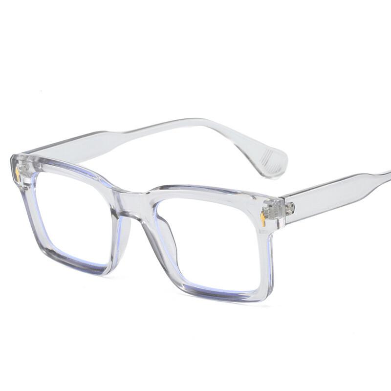 

Blue Light Men s Reading Jet Brand Rivets Classic Rectangular Spectacle Luxurious Square Rectangle Designer Retro Black Blocking Presbyopic Eyewear Original lens 0