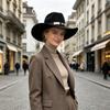 Women S Retro Style Large Brim Adjustable Solid Color Hat