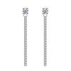 925 Sterling Silver Fashion Trend Pearl Personality Tassel Long Zircon Earrings Birthday Party Anniversary Gift