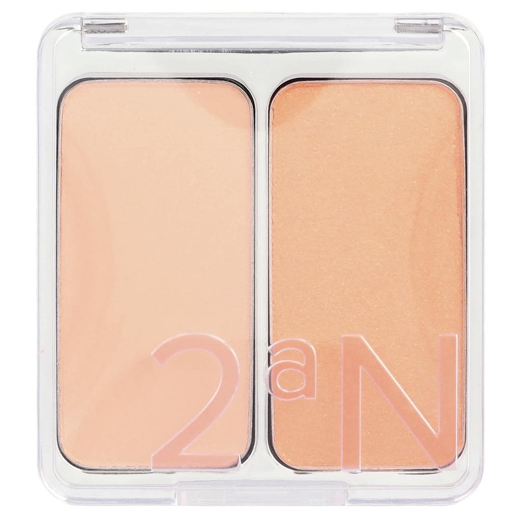 2aN Dual Cheek, No. 12 Orange Flare, 7.4g