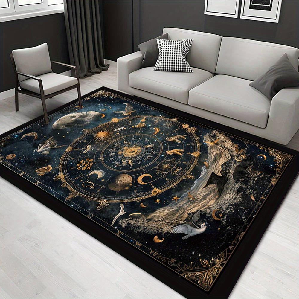 

1pc 1314088135Pattern Carpet, Area Rug For Living Room Bedroom Room Bed Chair Laundry Entryway Corridor Yard Non-slip Outdoor Camping Rug Fl 60cm by 90cm
