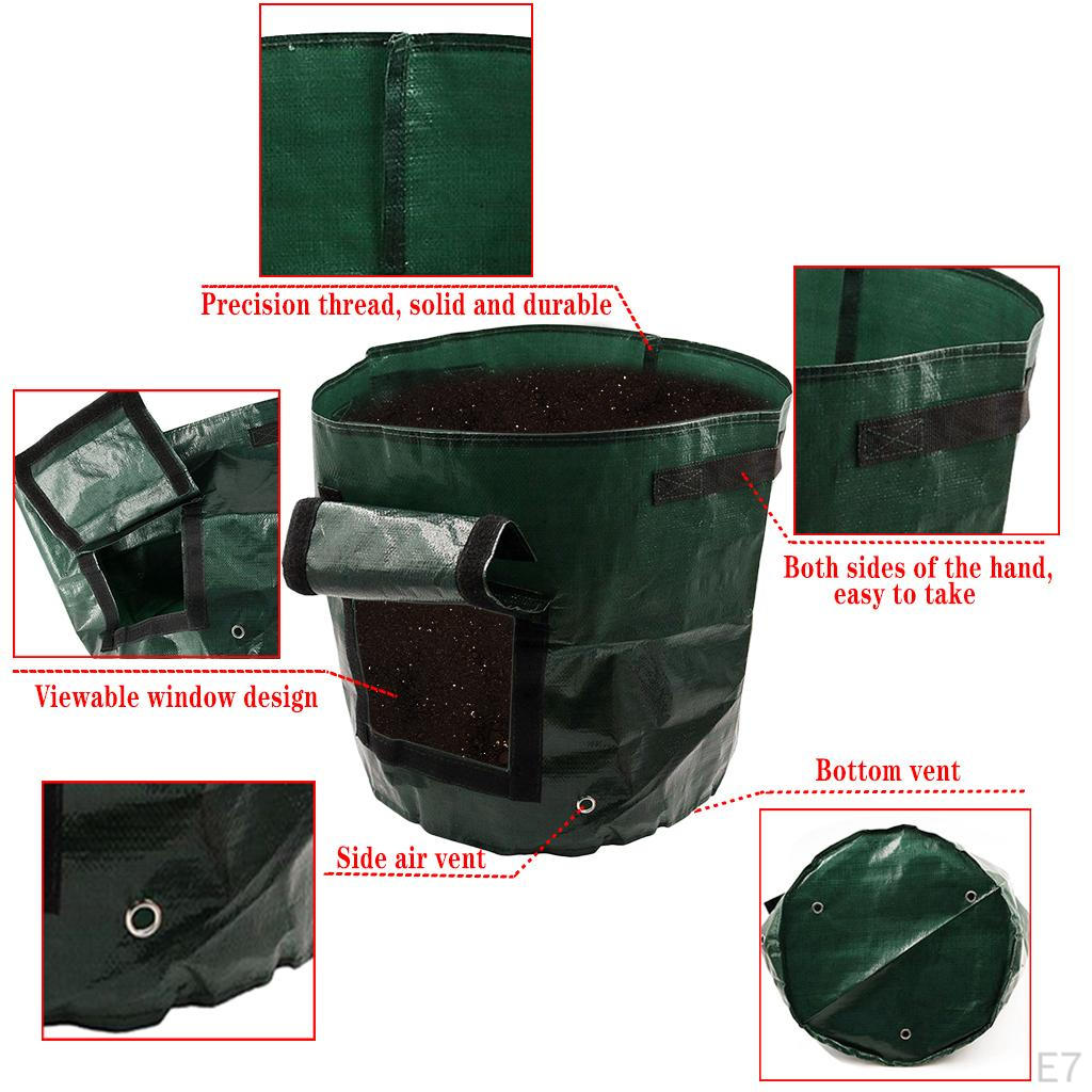 Bags Portable Potato Growing Pot Planter Planting Pouch with Access Flap for Carrot Onion