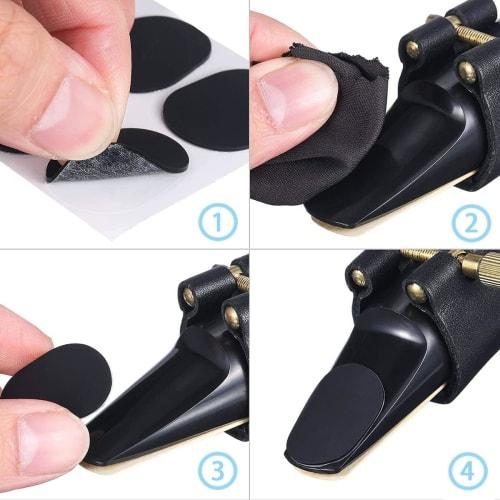 YFFSFDC Saxophone Mouthpiece Cushions, Alto Saxophone Mouthpiece Pads, Durable and Practical Rubber Mouthpiece Pads for Protection, Deformation Resist