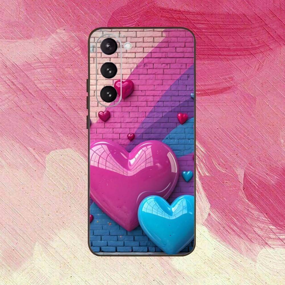 Heart Pattern  Phone Case For Samsung Galaxy A73,A72,A71,A70,A53,A52,A51,Others Soft Black Cover