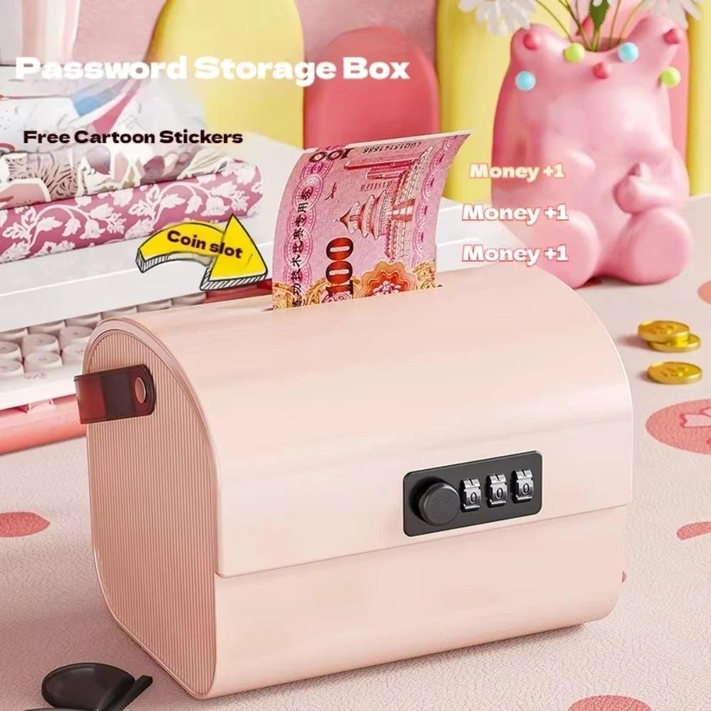 Large Capacity Cute Piggy Bank Cartoon Design Cartoon Change Jar Coin Storage Case  Figurine