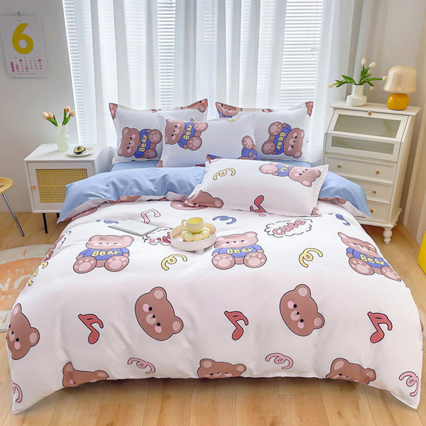 Skin-friendly Cotton Four-piece Dormitory Three-piece Bed Sheet Quilt Cover Bedding