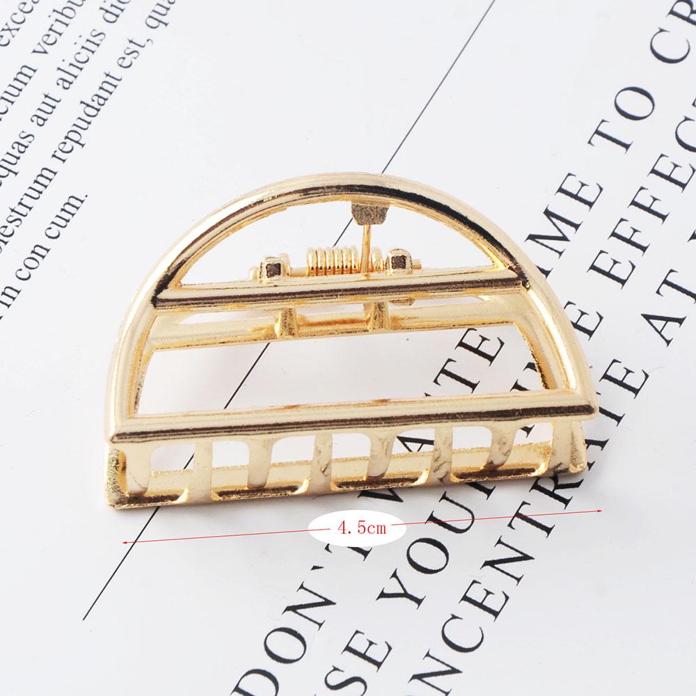 INS Minimalist Metal Claw Hairpin: Small & Medium Retro Hair Clip for European & American Styles, Korean Headwear