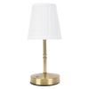 Cordless LED Table Lamp USB Touch Control Dimmable Fabric Shade Table Lamp for Bedroom