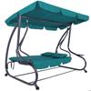 Gartenschaukel - SPRINGOS - Venedig (Hollywood) - 3 Plätze - Verstellbares Dach - Türkisgrün