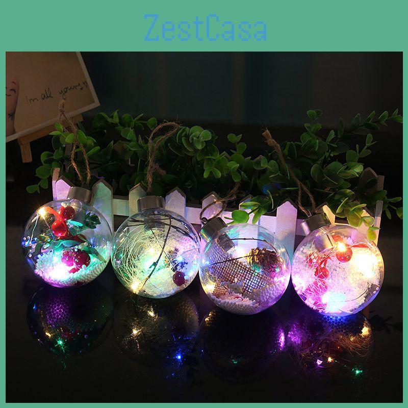 Elegant Led Transparent Ball Light Christmas Tree Ornaments Ideal For Holiday Decoration