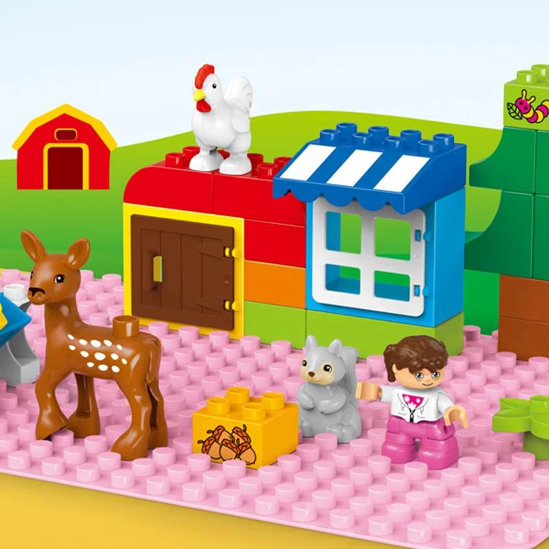 4x4 Dots Building Blocks BasePlates for Big Size Bricks Plate Assembly Two-sided Base Plate Compatible with Duplo Bricks