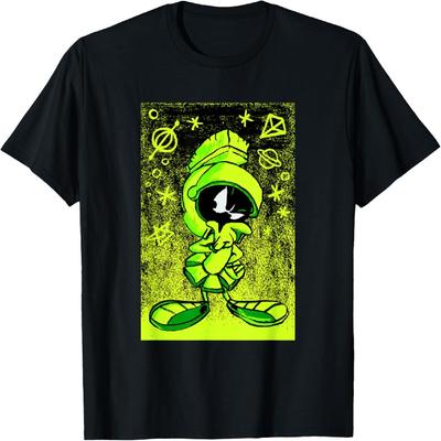WB100 Looney Tunes Marvin The Martian Etching Portrait T-Shirt