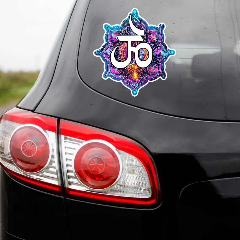 Autoaufkleber Om Hindu Symbol Aufkleber Wasserdicht Vinyl-Aufkleber auf Stoßstange Heckscheibe Laptop Selbstklebender Aufkleber Für Autozubehör TM262