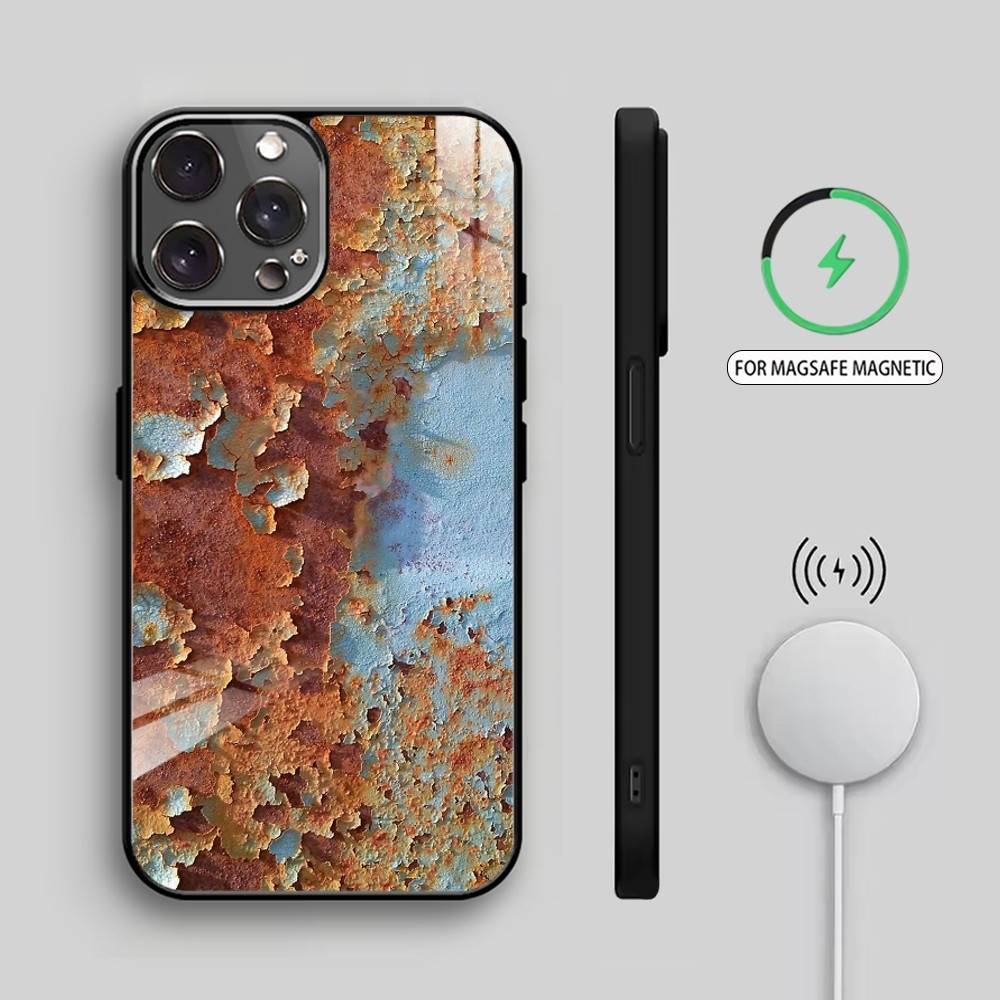 G-Grunge T-Textur R-Rostig Handyhülle Für iPhone17,16,15,14,13,12,11 Plus,Pro Max Magnetisch Für Magsafe Kabelloses Laden
