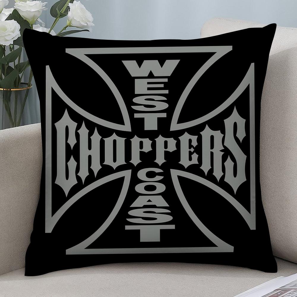 W-West Coast C-Choppers Pillow Case Short Plush Pillow Covers Sofa Decorative Gift Home Double-sided Printing Cushion Cover