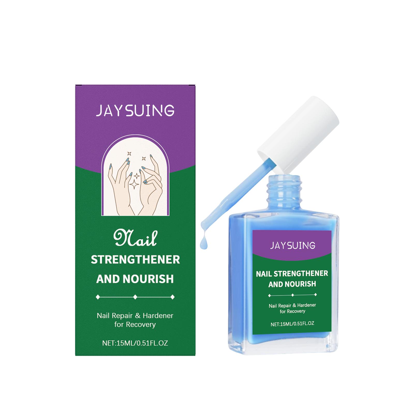 Jaysuing Blue Nourishing Nail Care Liquid Nourishes, Cleans, and Provides Daily Maintenance for Naturally Shiny Nails