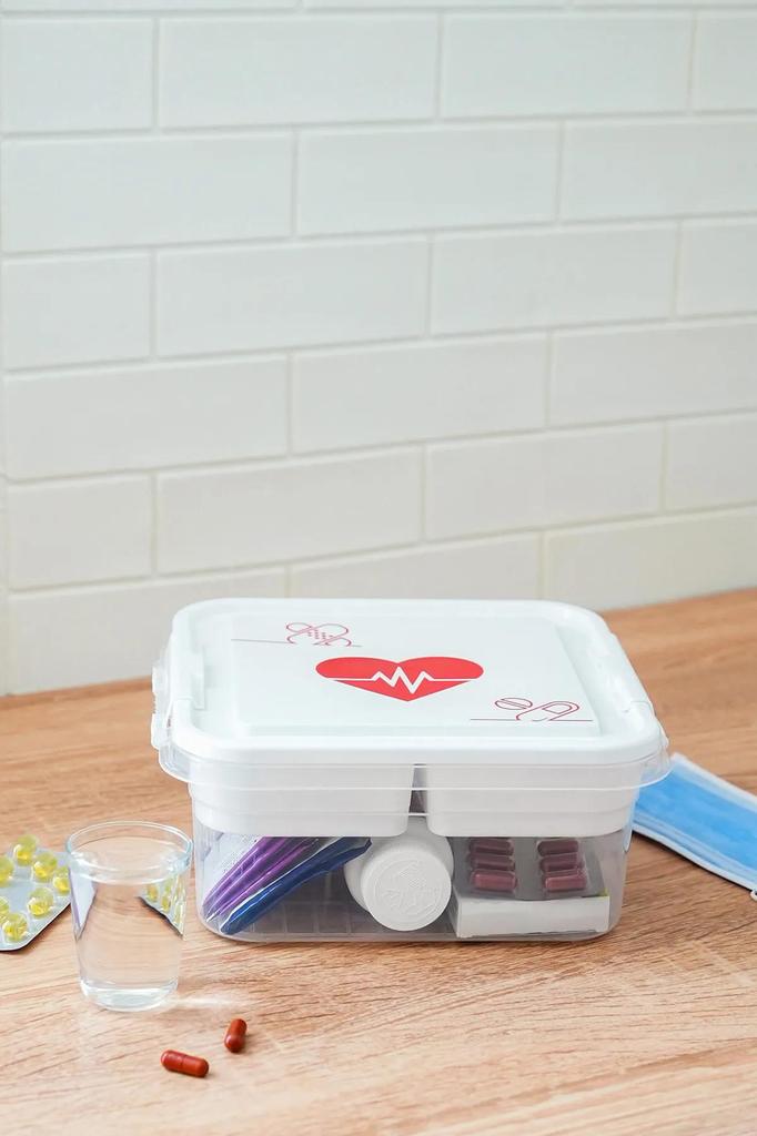 Medicine Box Medicine Storage Health Box Large Capacity Big Pill Box Portable Pill Storage Organizer Waterproof