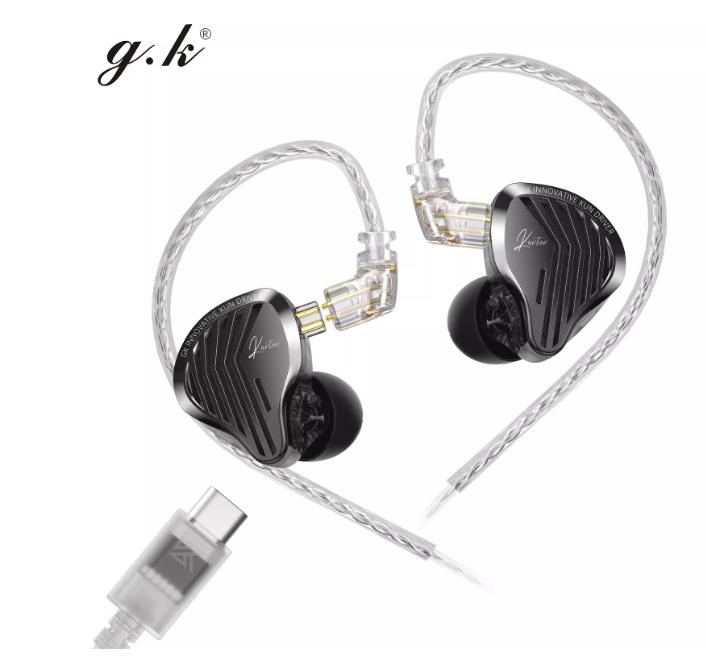 Căști Metalice Hifi Gk Kunten cu Drivere Dinamice, Bas Puternic, cu Cablu Detașabil cu 2 Pini, Cadou pentru Sportivi, Gameri, Iubitori de Muzică
