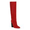 Salvatore Ferragamo Pampero Suede Knee High Boots Red