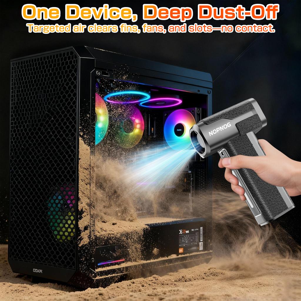 Type-C Charging Electric Air Duster Car Snow Removal Portable Car Accessories 4 Gears Adjustable 130000RPM Strong Blowing Turbo Blower Jet Fan