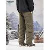 Winter New Men'S Down Workwear Thickened Straight Tube Duck Down 90 White Duck Down Outer Wear Waterproof And Cold Resistant Down Pants