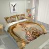 3D Angel Bedding Set Golden Luxury Bedclothes European Pattern Duvet Cover Retro Chain Comforter Cover 3 Piece For Girls Boys