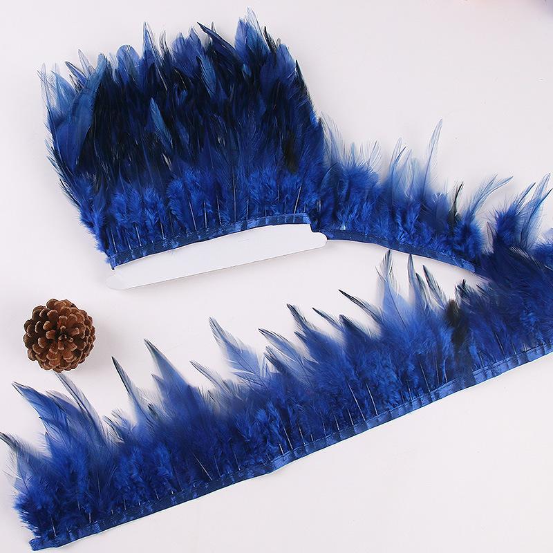 Diy White Feather White Tip Cloth Strip Jewelry Handicraft Decoration Wedding Dress Skirt Clothing Accessories
