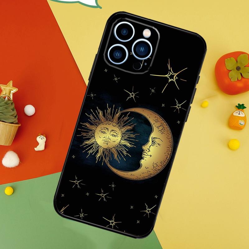 Sun Moons Star Signs Celestial Phone Case For iPhone 17 Pro Max 16 15 14 12 11 13 Pro Max Plus 12 13 Mini 16e 17 Air Cover