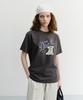 Deonseuteu Unisex Drawing Puppy T-Shirt_Udts6B127_Charcoal Gray