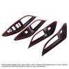 4Pcs Carbon Fiber Style Interior Window Lift Button Cover Trim Frame for Hyundai Lafesta 18-19