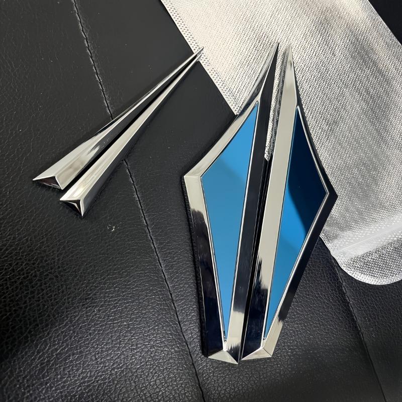 Car Emblems 2pcs Stainless Steel Car Side Conversion Stickers Car Mudguards with Adhesive Backing Universal Car Decals Creative And Cool Car Decals