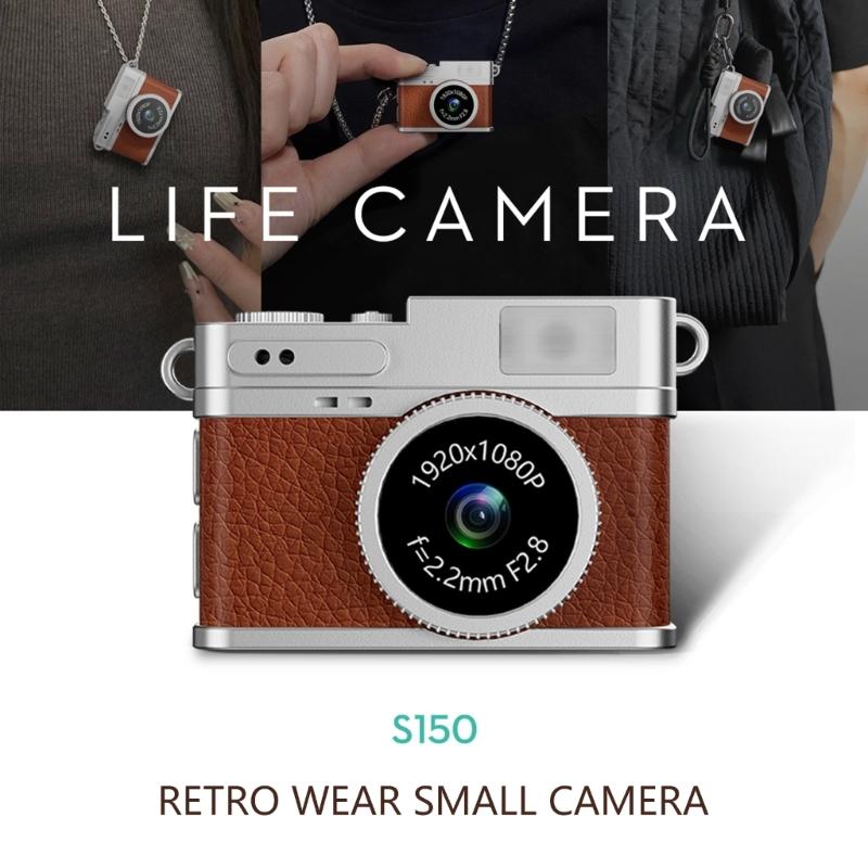 Compact Vintage Digital Camera For Travel 1080P 30FPS Recording Lightweight Design Built In 180mAh Battery Easy Operation