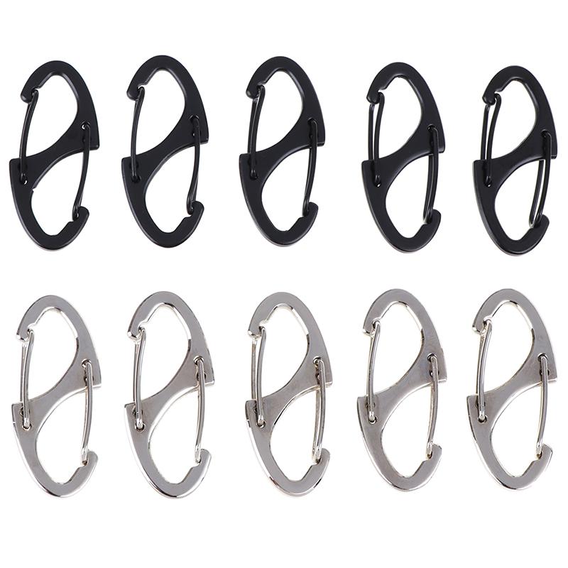 

5 шт./лот, 8 форм, карабин для скалолазания из сплава, пряжка, крючок, походный крючок