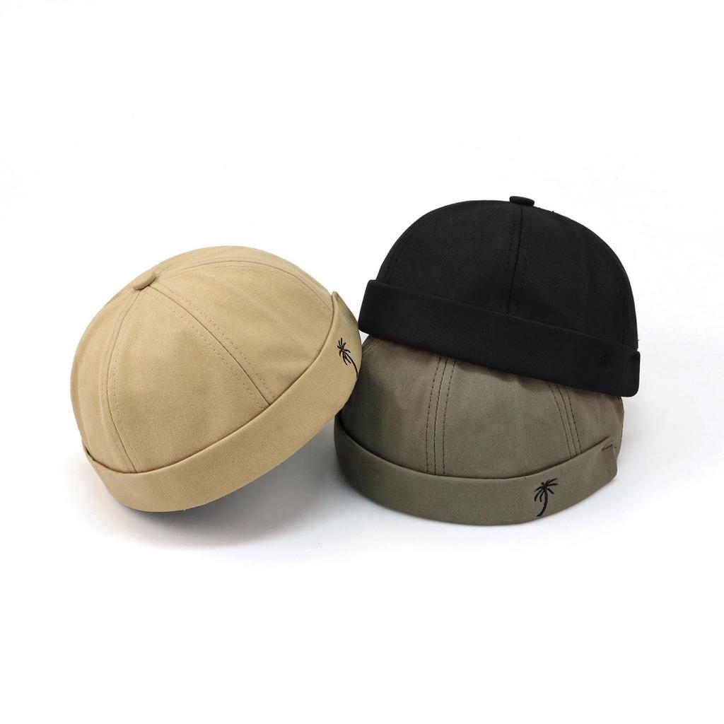 Tide Brand Retro Brimless Sailor Hat: Unisex French Gangster Style Melon Cap