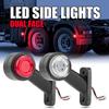 Truck Dual Face LED Side Marker Parking Light White Red Clearance Lights for Trailer Tractor RV Van Lorry Position Lamp 12V 24V