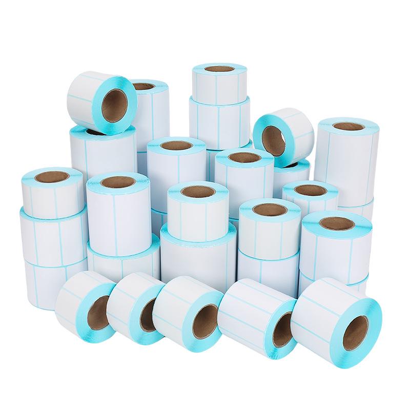 Durable Thermal Label Paper Set: 150x100x80x60x40x30mm Blank Stickers for Logistics & Electronic Scales