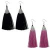Fish Mouth Decor Colorful Thread Tassel Dangle Women Bridal Earring Ear Stud