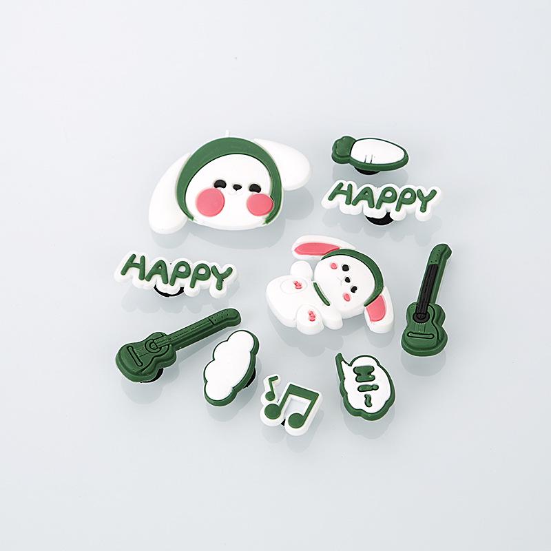 Cute Cartoon Shoe Charms: Drip Glue DIY Decorations & Detachable Buckles