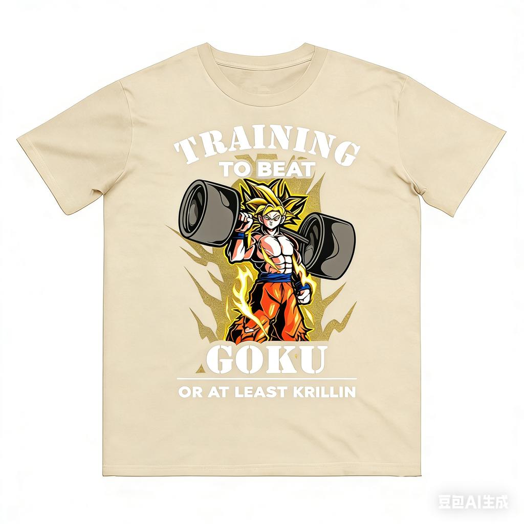 Anime Dragon Ball Goku Aufdruck Reines Baumwoll-T-Shirt für Männer und Frauen FrühlingSommer Neue Kollektion Mode Kurzarmhemd
