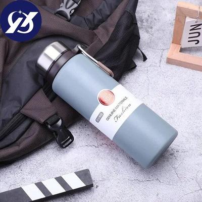 Garrafa térmica de parede dupla de aço inoxidável de grande capacidade de 600/800/1000 ml, garrafa térmica para água a vácuo ao ar livre, copo com isolamento térmico