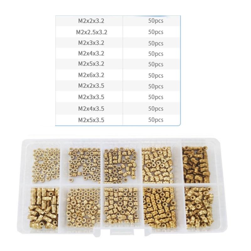 Essential Fasteners Threaded Nut Brass Insert Nut 1 Box Nut for DIY Projects