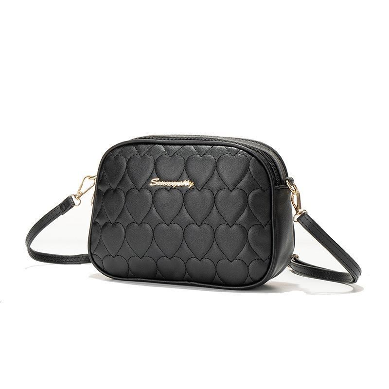 New fashion embroidery love shoulder messenger bag versatile diamond niche makeup change women's bag