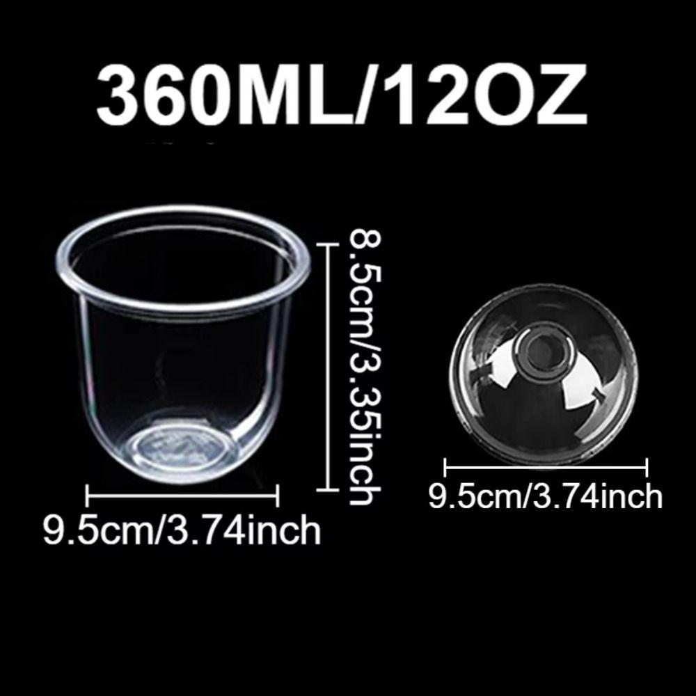 50 PCS Lids Milk Tea Cups Cupcake Beverage Containers 2025 Dessert Cups