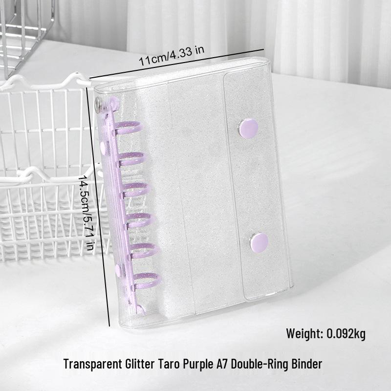 M5 Transparent PVC Binder Cover for A6/A7 Photocards & Stickers