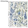 Modrý květinový vzor Sprchový závěs Voděodolný Snadno čistitelný Ochrana soukromí Tisk Vintage botanický design Elegantní 12 háčků